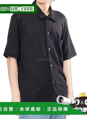 韩国直邮OUR LEGACY 24SS黑色短袖方格衬衫 男士休闲衬衫 M2202BB