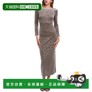 Sequin grey Velvet Dress 美国奥莱直发 Midi 自营Peserico