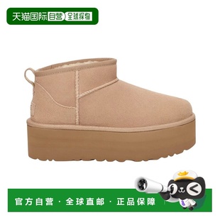 美国奥莱直发 沙 自营UGG经典 迷你平台绒面靴
