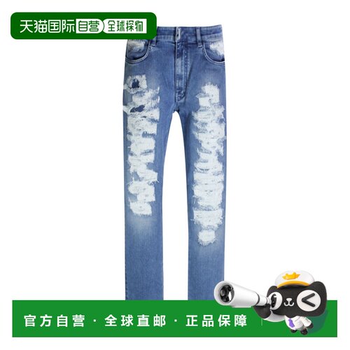 香港直邮GIVENCHY 男士牛仔裤 BM50ST5Y47420 SS2023 蓝色直筒裤