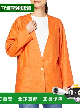 【日本直邮】美津浓Mizuno女士时尚无领夹克外套B2ME1234雅法橙色