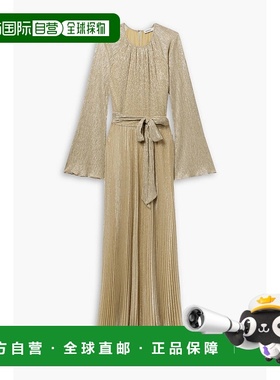 1h可退 香港直邮潮奢 Simkhai 女士 束带金银锦缎睡裙 1241164RML