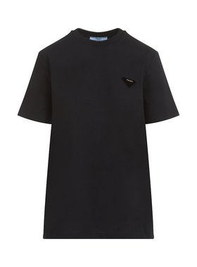 PRADA 女士T恤 35838SAAO11CDF0002 SS2025 黑色 短袖T恤