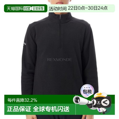 韩国直邮Callaway 长袖华夫格 1/4 拉链 (CGKFF0P9-002) 长袖T恤