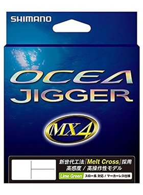 日本直邮禧玛诺 PE线 ocea Jigger MX4 600m 3号 柠檬绿 钓鱼线