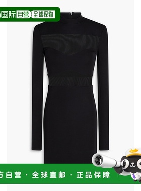 1h可退 香港直邮Staud 女士 Falcon 网纱拼接针织迷你连衣裙 3647