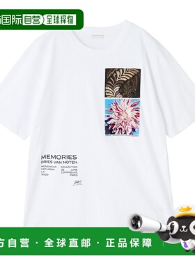 日本直邮Dries Van Noten 男士白色圆领 T恤2510211091600 001白