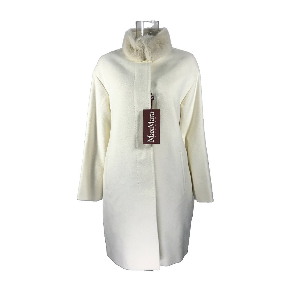 MAX MARA 女士外套 6086134906001 AW2021 白色 长袖大衣