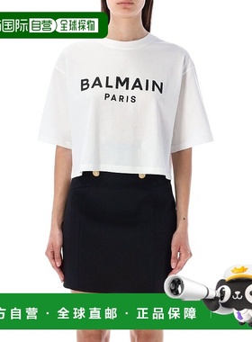 香港直邮BALMAIN 女士衬衫 BF1EE020BB02GAB AW2025 白色 Printed