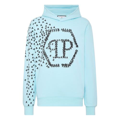 philipp plein【美国奥莱】直发 连帽衫 Skull&Bones - 浅蓝色