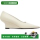 香港直邮toteme 中跟鞋 女士 Sharp 1h可退 Wedge 白色 Nappa 261