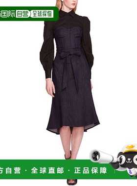 自营 Marchesa Notte Midi 连衣裙 - 蓝色 美国奥莱直发