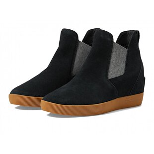 SOREL Out N About™ 一脚蹬坡跟鞋 黑色/橡胶色 16