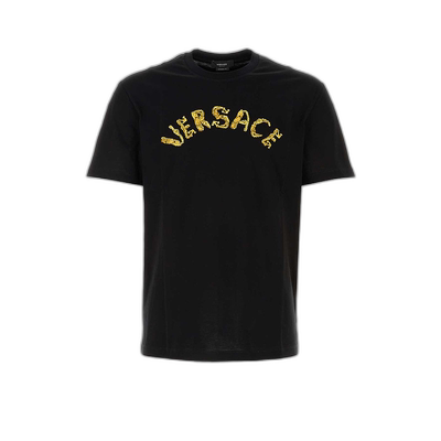 香港直邮VERSACE 男士T恤 10106411A077001B000范思哲刺绣