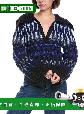 自营Ramy Brook Augustus羊毛混纺毛衣-蓝色 美国奥莱直发