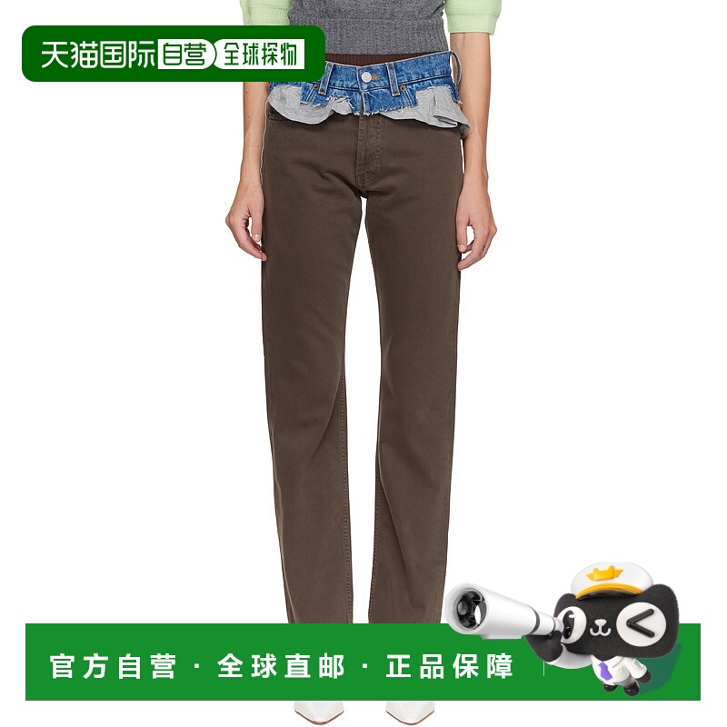 1h可退 香港直邮潮奢 Tom Ford 汤姆 福特 女士 棕色 Double 牛仔