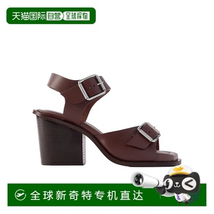 女士涼鞋 香港直郵LEMAIRE FO0024LL196BR401粗跟扣帶高跟