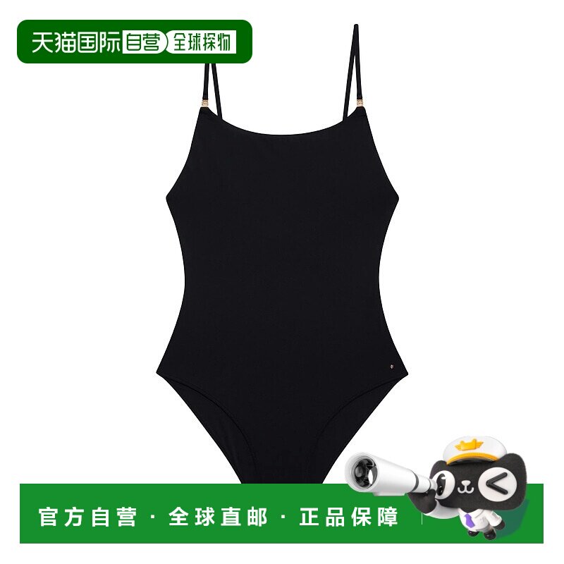 香港直邮潮奢 ANINE BING 女士 黑色 Vesta 连体泳衣 A1110944