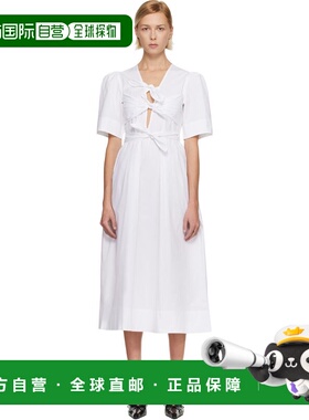 1h可退 香港直邮潮奢 GANNI 甘尼 女士 白色 Washed Stretch Cott