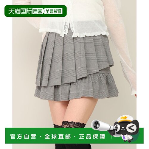 日本直邮Heather 女装 斜裁拼接百褶迷你裙 1057360