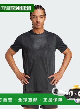 自营adidas阿迪达斯Airchill男式T恤-黑色/灰色6码 【美国奥莱】