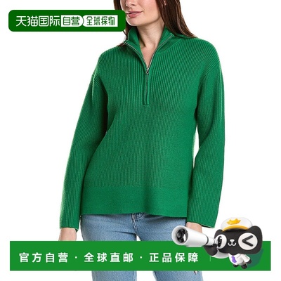 自营English Factory Collared 1/2-Zip Sweater - green 美国奥
