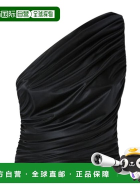 香港直邮PINKO 女士背心吊带 105048A2F1Z99 SS2025 黑色 褶皱罩