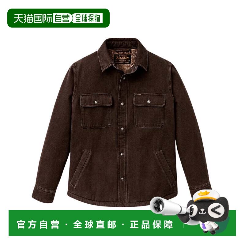 自营filson棕色羊毛衬里棉质Jac-衬衫-黑色 美国奥莱直发图片