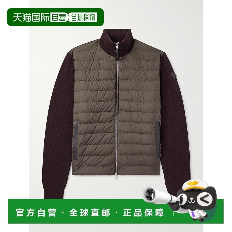 香港直邮Moncler 盟可睐 男士 Shell and Down 皮革边绗缝羊毛羊,男装,针织衫/毛衣,淘宝优惠券,粉丝福利购,淘宝优惠卷