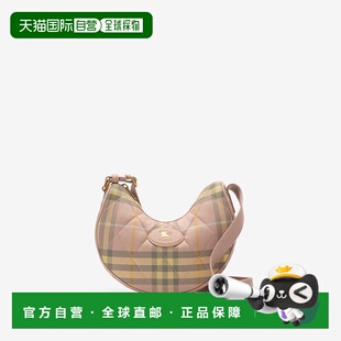 自营欧洲直邮Burberry博柏利 女士茶杯色聚酰胺骑士印章格纹拉链