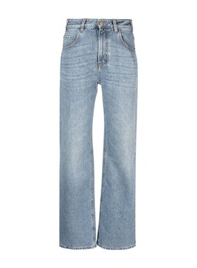 Chloe 腰带环牛仔长裤 C24SDP03157