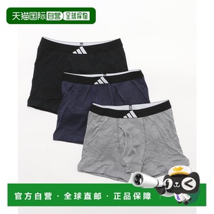 1h可退 日本直邮adidas 男士品牌logo三条装 Boxer内裤 AP93新款