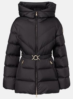 潮奢 Moncler 盟可睐 女士 Brosse 束带连帽羽绒夹克