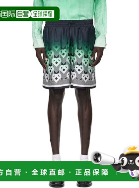 1h可退 香港直邮Casablanca 男士 黑色 & 绿色 Gradient Monogram