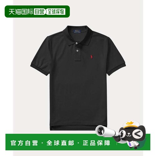 日本直邮Polo Ralph Lauren 男童棉网眼Polo衫 黑色