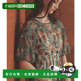 1h可退 日本直邮Dorry Doll 女士绽放花朵刺绣连衣裙 25287蕾丝