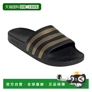 日本直邮 adidas 阿迪雷塔水感凉鞋 核心黑/金色金属色