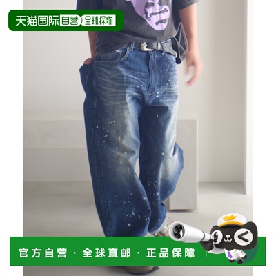 1h可退 日本直邮ADAM PATEK 男女同款 宽松直筒 赤耳原色丹宁长裤