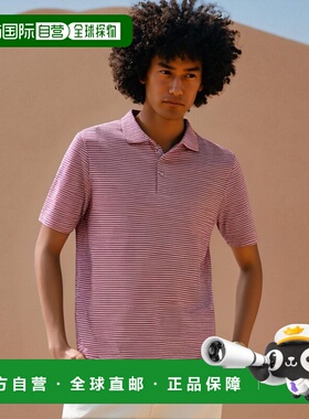 自营 scott barberPrep Stripe Tech Polo 衫，红色 - nckt red