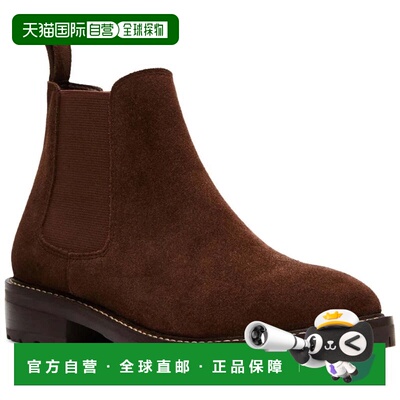 自营Steve Madden Leopold Boots Women's Brown Suede Round Toe