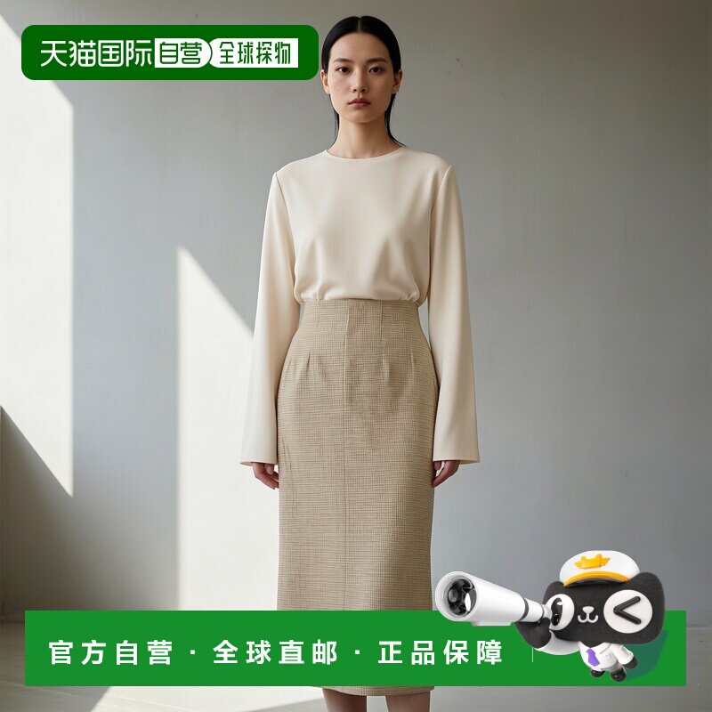 1h可退 日本直邮mysty woman 女装 高腰显瘦长款窄裙 半身裙 深开