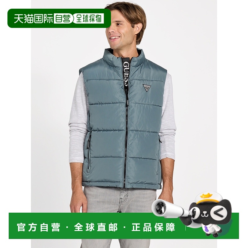 自营guessEco Lake Puffer Vest - veridian teal 美国奥莱直发