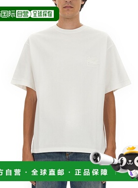 1h可退 香港直邮潮奢 Etro 艾特罗 男士 PEGASUS 刺绣T恤 1Y52597