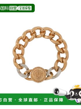 香港直邮VERSACE 男士项链 DG08452DJMTKVOP 黄色 Medusa粗链手链