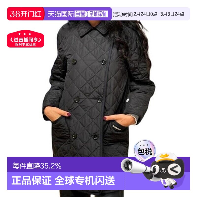 ��ɫ XS ��ӪBURBERRY������Ůʿ��ĸӡ������˫�ſ��޷���������