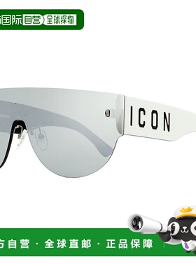 自营 Dsquared2男式Icon Shield太阳镜Icon 0002/s CCPT4白色99毫
