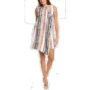 自营 Oscar de la Renta 花呢真丝衬里紧身早秋新款连衣裙 蓝色