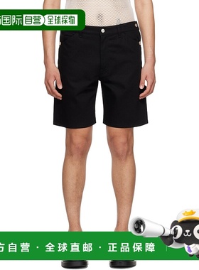 1h可退 香港直邮潮奢 Courreges 男士 黑色 Sailor 牛仔短裤 124D