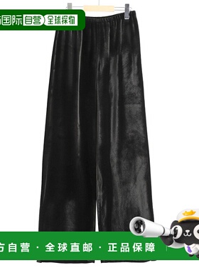 1h可退 日本直邮COMOLI 女士高光泽宽松黑色长裤  B01L3010休闲裤