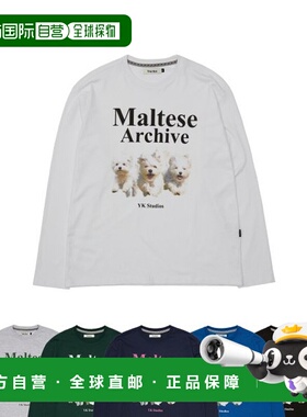 韩国直邮WAIKEI韩国小众设计师狗狗图案时尚日常T恤YK23FATS01